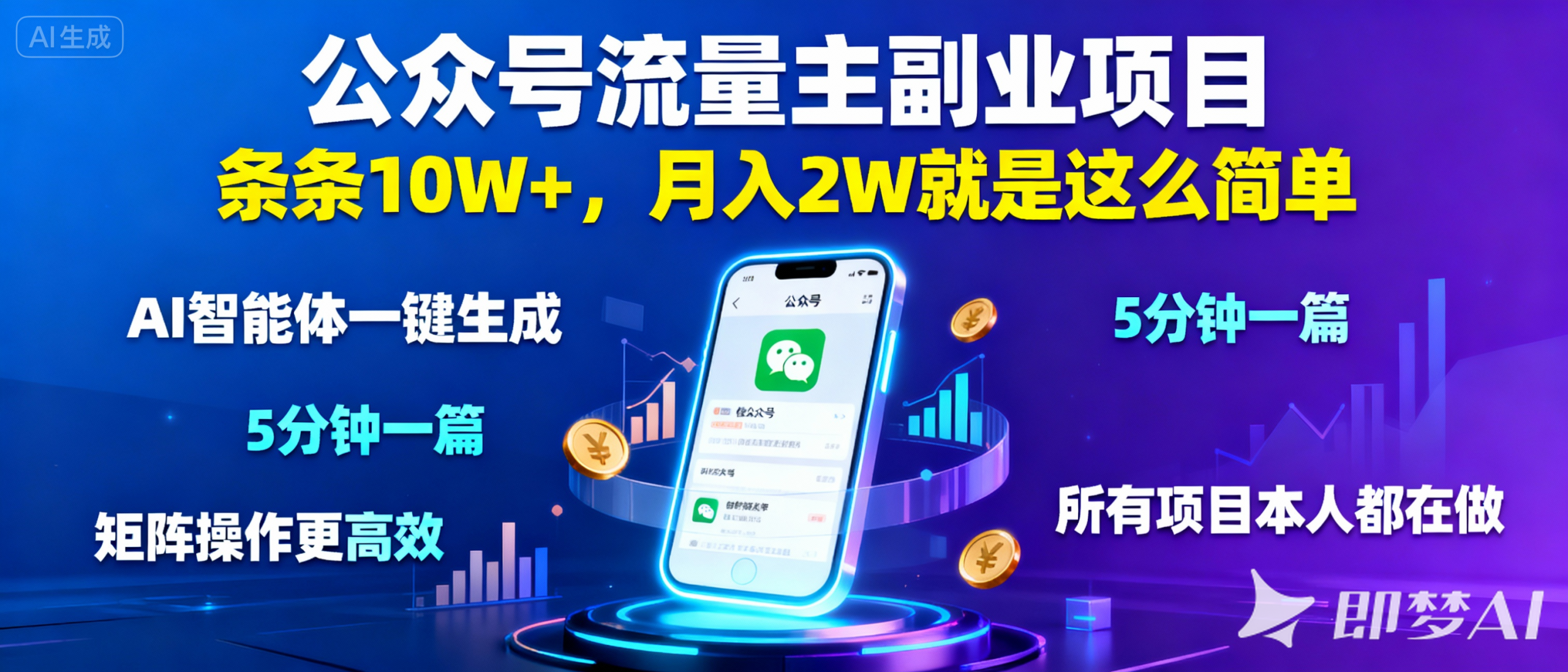 公众号流量主副业项目_华良副业网