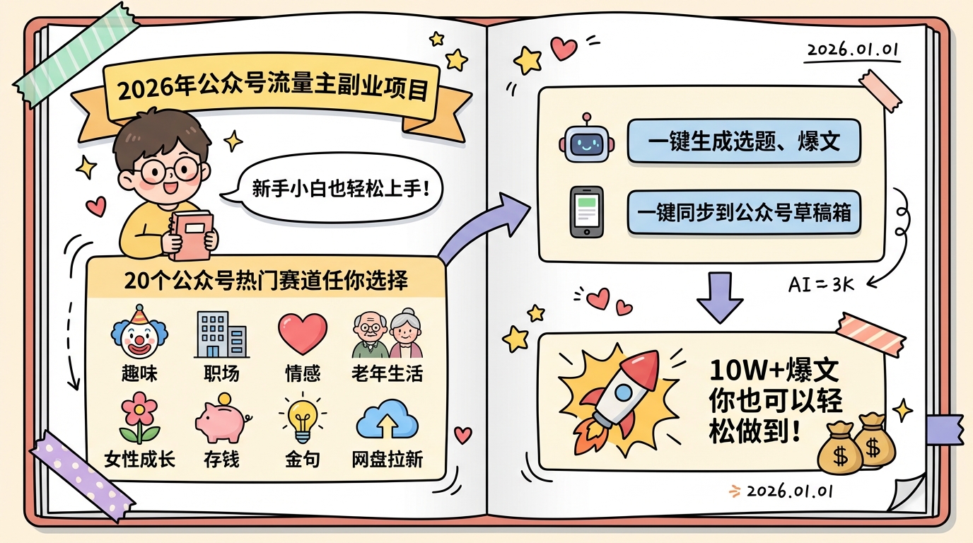 公众号流量主副业项目_华良副业网