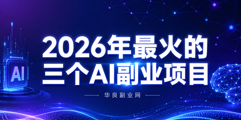 2026年最火的三个AI副业项目：公众号流量主、小红书矩阵、AI教学，普通人也能月入过万_华良副业网