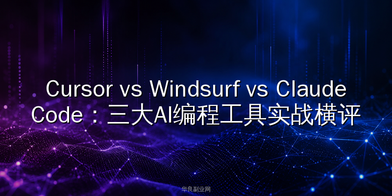 AI工具深度评测：Cursor、Windsurf、Claude Code三大AI编程助手实战对比，独立开发者做副业选哪个更高效_华良副业网